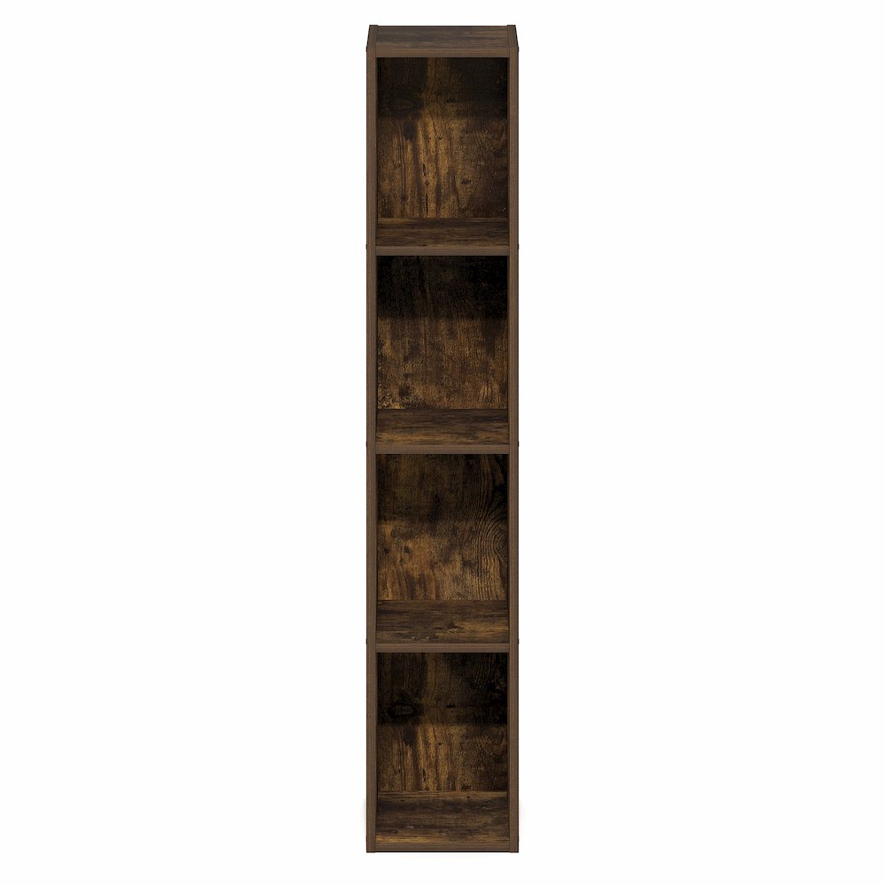 FULDA Book Shelf, 4-Tier Narrow Bookshelf, 9.3 x 7.9 x 41.6. Picture 3