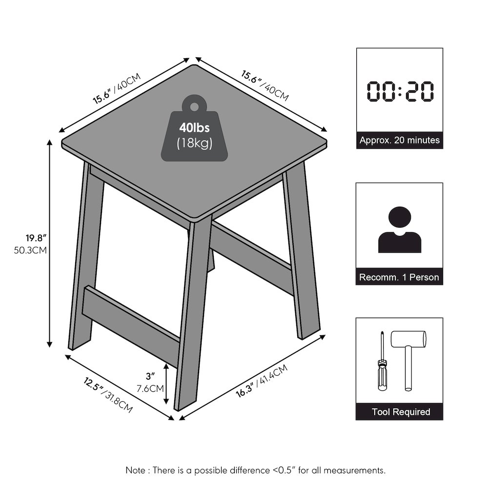 BEGINNING Night Stand, Square Nightstand, Espresso. Picture 3