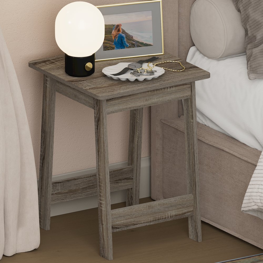 BEGINNING Night Stand, Square Nightstand, French Oak. Picture 2