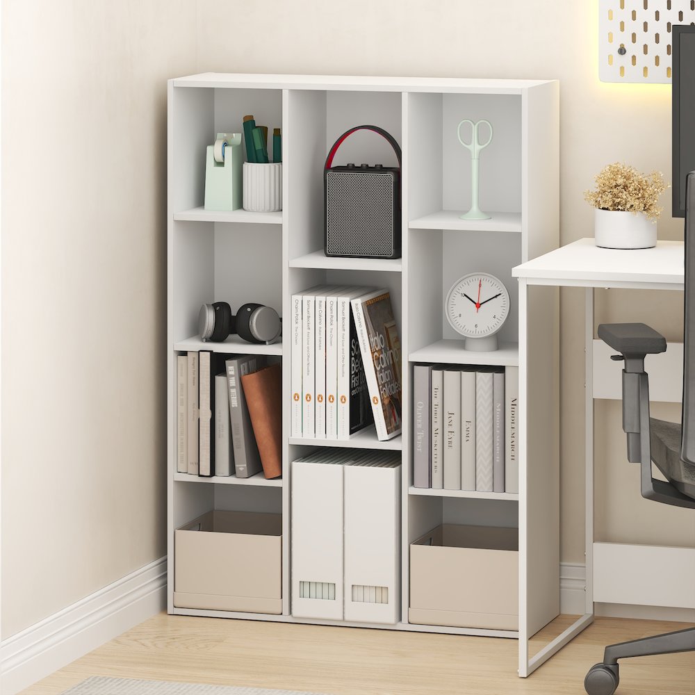 LUDER Book Shelf, 11-Cube Bookcase, Standing Bookshelf, Open Storage Shelf. Picture 7