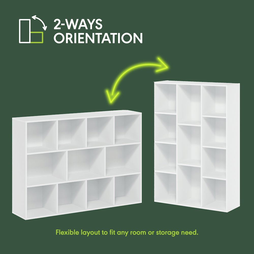 LUDER Book Shelf, 11-Cube Bookcase, Standing Bookshelf, Open Storage Shelf. Picture 10