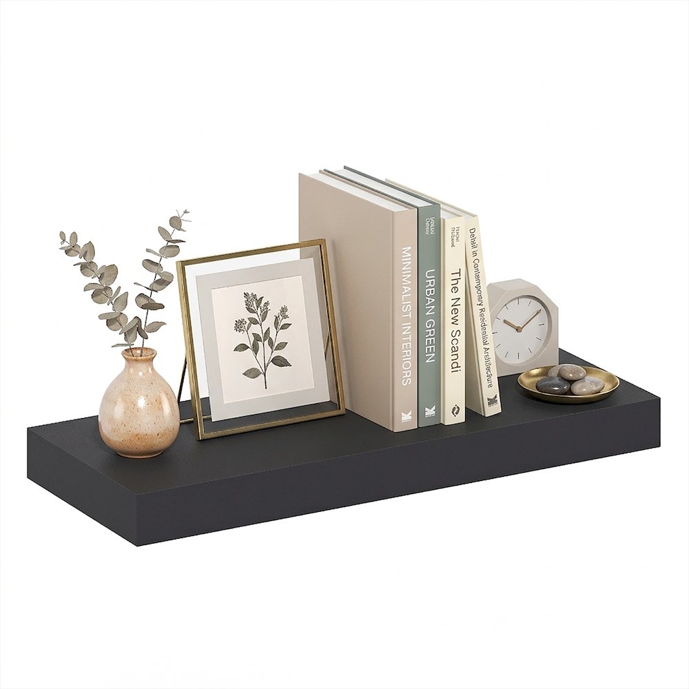 TANNA Floating Shelves for Wall, 9 x 24 Wall Shelf, 2-in Thick Shelf. Picture 4