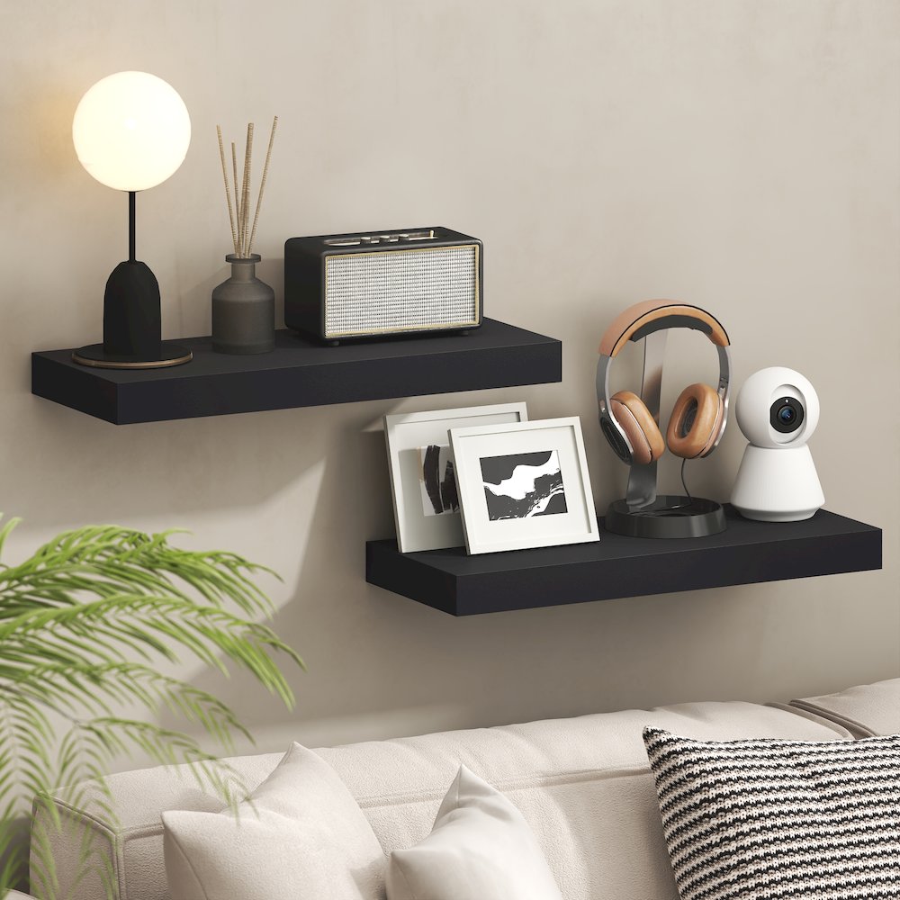 TANNA Floating Shelves for Wall, 9 x 24 Wall Shelf, 2-in Thick Shelf. Picture 2