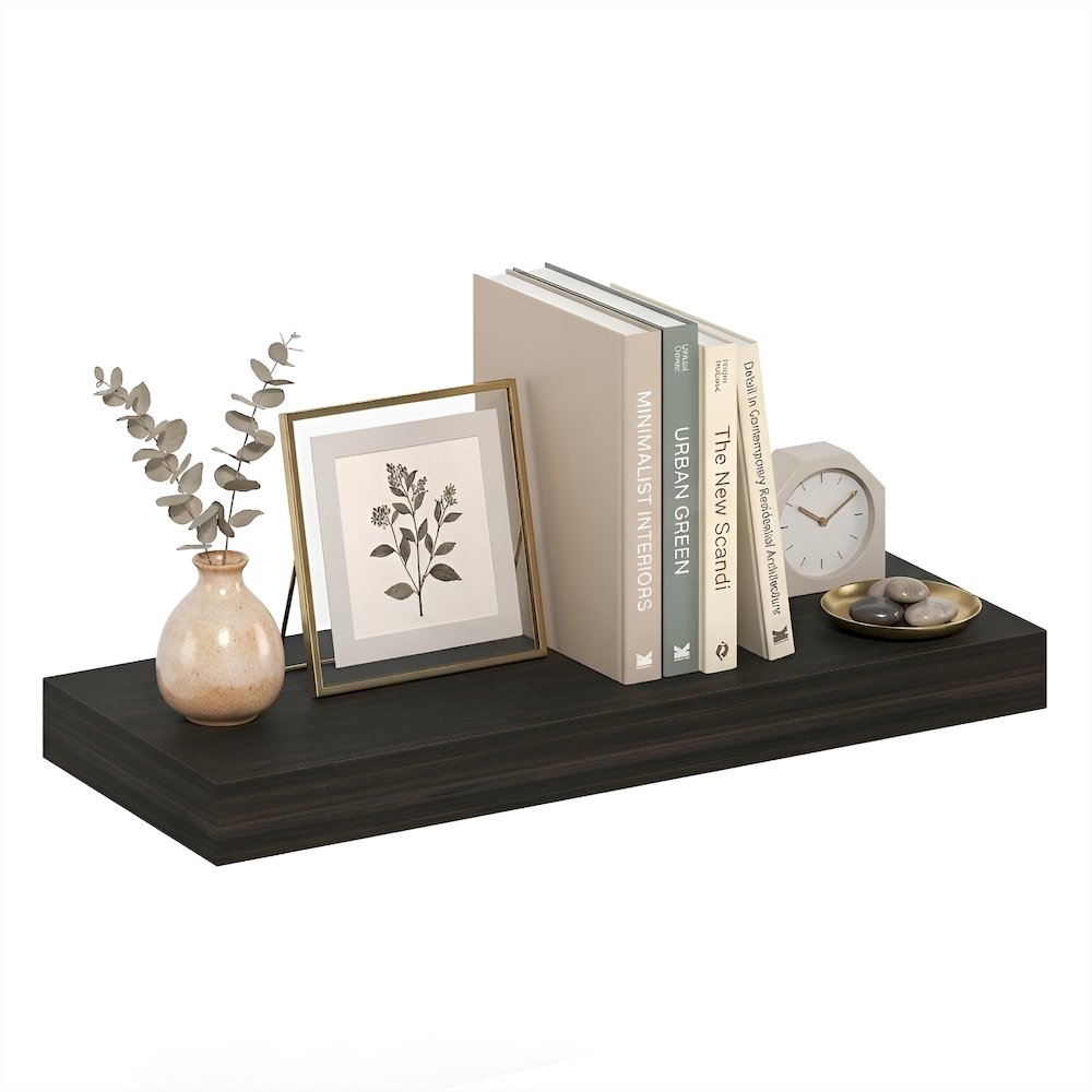 TANNA Floating Shelves for Wall, 9 x 24 Wall Shelf, 2-in Thick Shelf. Picture 4