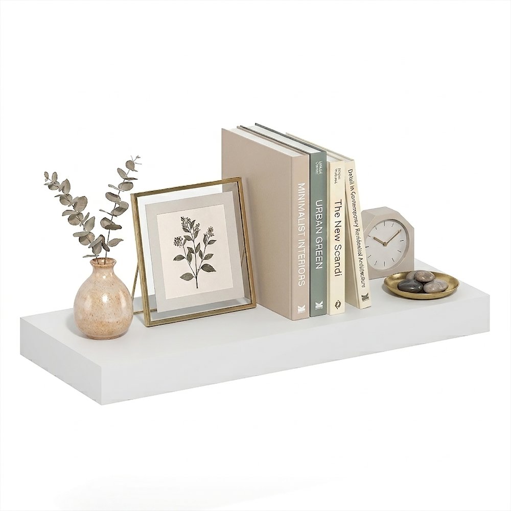 TANNA Floating Shelves for Wall, 9 x 24 Wall Shelf, 2-in Thick Shelf. Picture 4