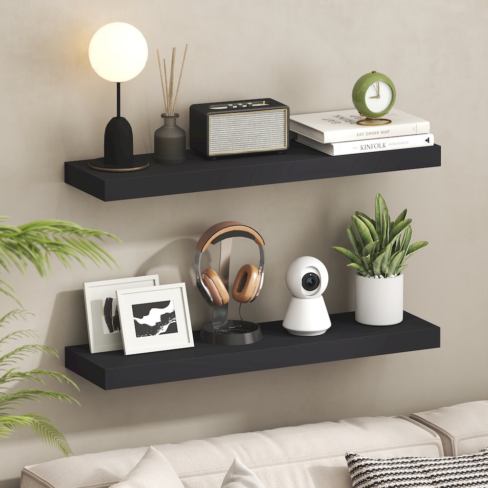 TANNA Floating Shelves for Wall, 9 x 35 Wall Shelf, 2-in Thick Shelf. Picture 2