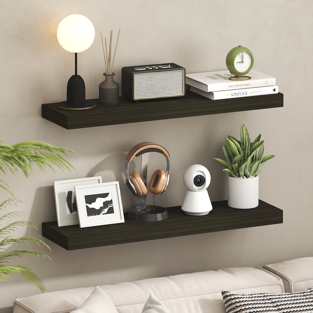 TANNA Floating Shelves for Wall, 9 x 35 Wall Shelf, 2-in Thick Shelf. Picture 2
