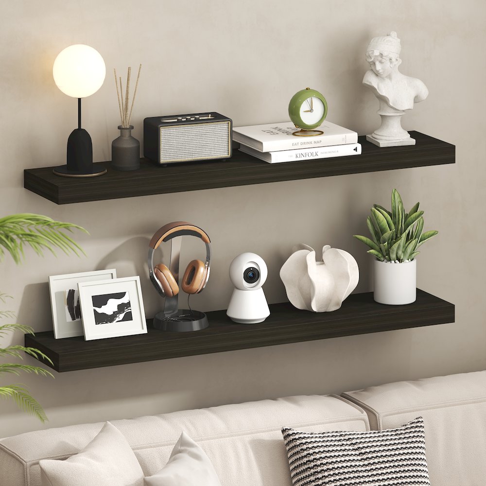 TANNA Floating Shelves for Wall, 9 x 47 Wall Shelf, 2-in Thick Shelf. Picture 2
