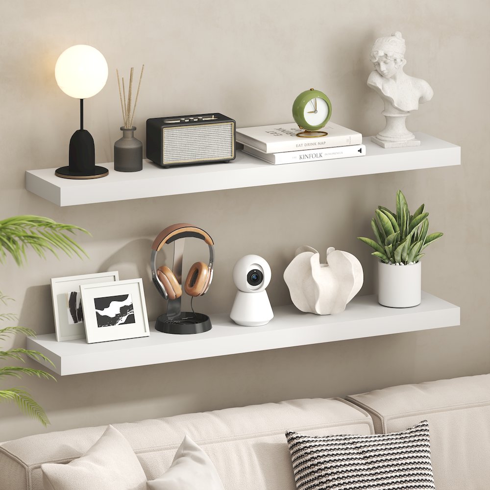 TANNA Floating Shelves for Wall, 9 x 47 Wall Shelf, 2-in Thick Shelf. Picture 2