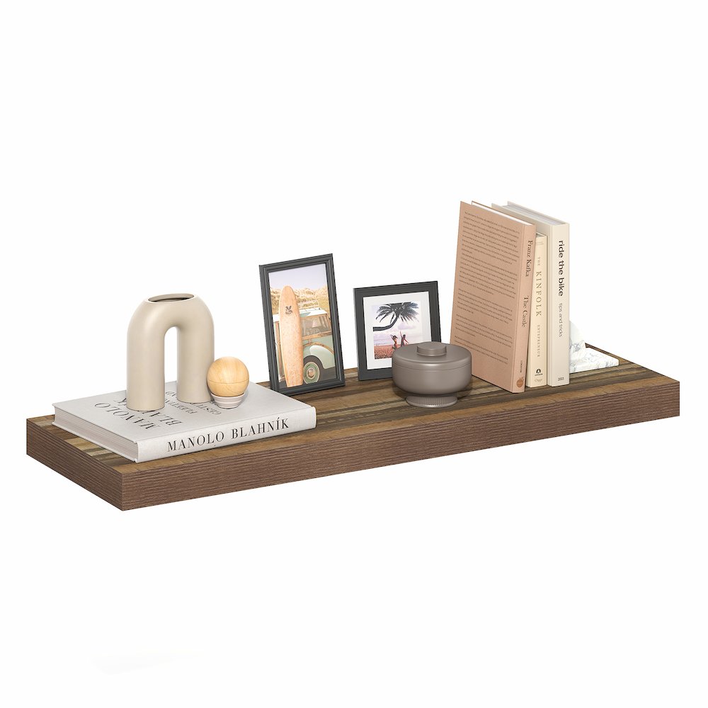 TANNA Floating Shelves for Wall, 12 x 35 Wall Shelf, 2-in Thick Shelf. Picture 3