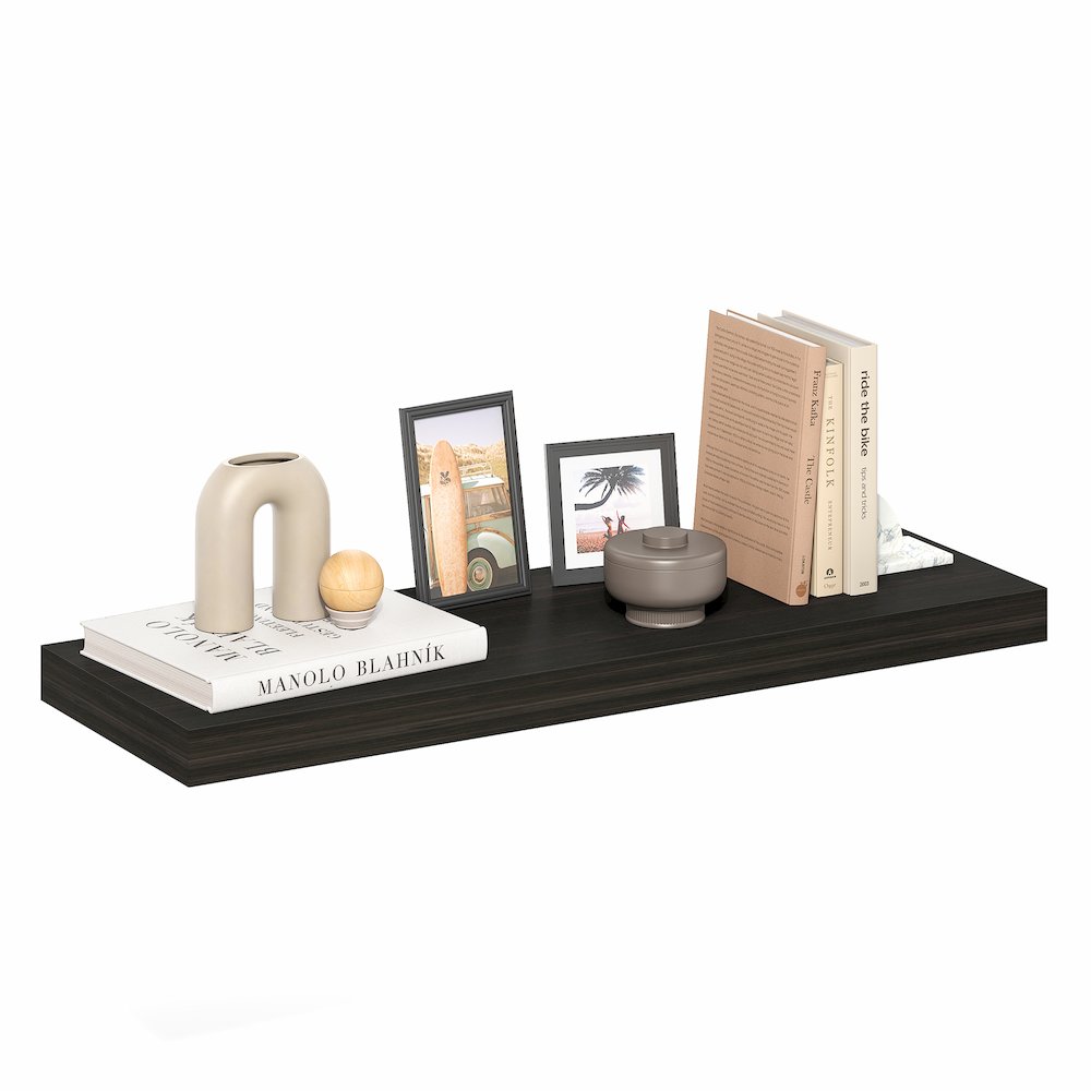 TANNA Floating Shelves for Wall, 12 x 35 Wall Shelf, 2-in Thick Shelf. Picture 3