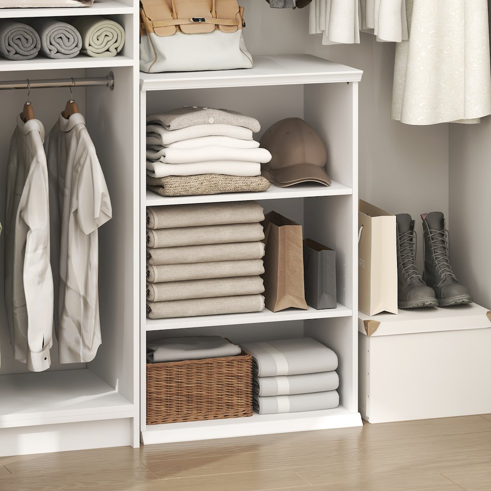 FANO Closet Organizers and Storage, 3-Tier, White. Picture 2