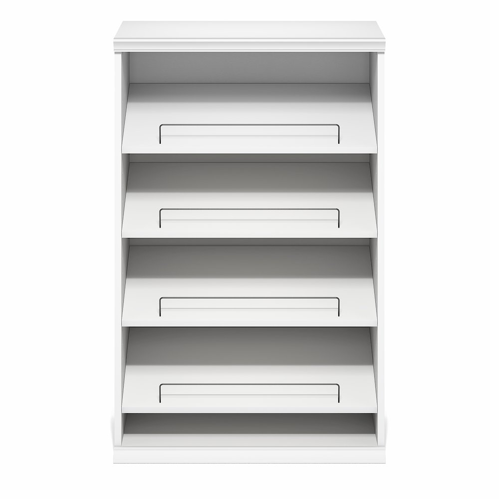 FANO Shoe Rack, 4-Tier Shoe Organizer, Adjustable Shelves, White. Picture 3