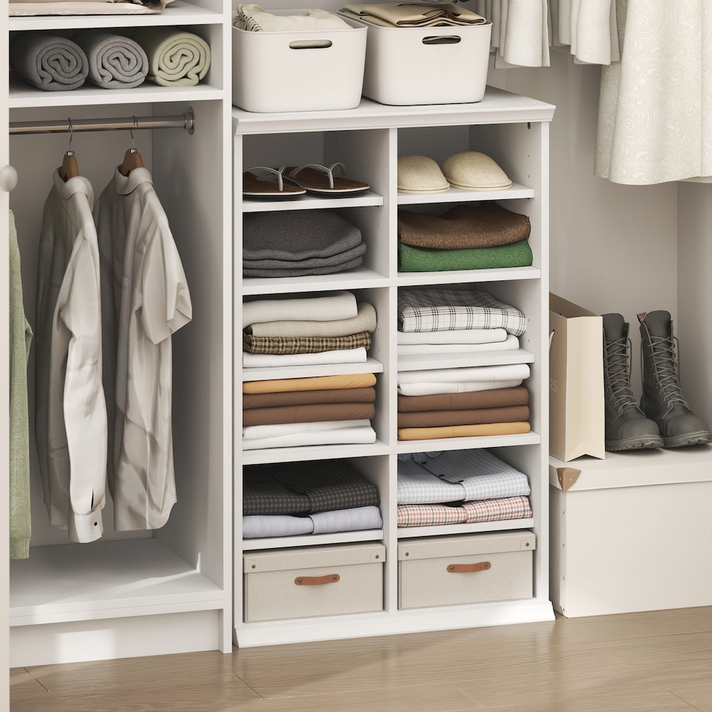 FANO Closet Organizers and Storage, 12-Cube, White. Picture 2
