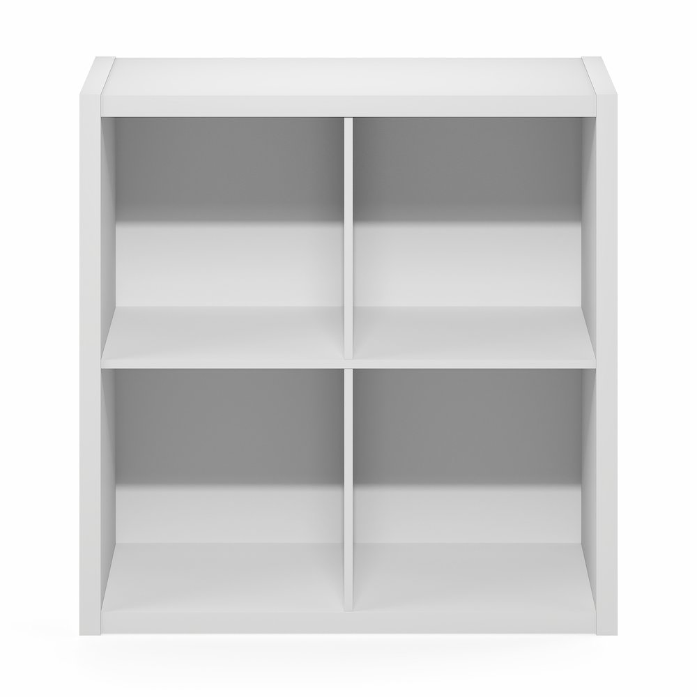 CUBICLE Book Shelf, 4-Cube, Extra Thick Frame, White. Picture 1