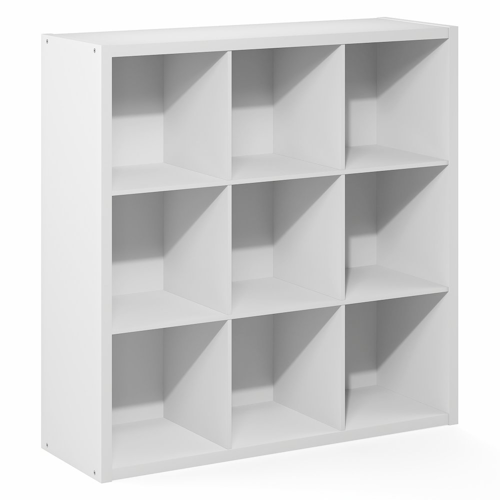 CUBICLE Book Shelf, 9-Cube, Extra Thick Frame, White. Picture 6