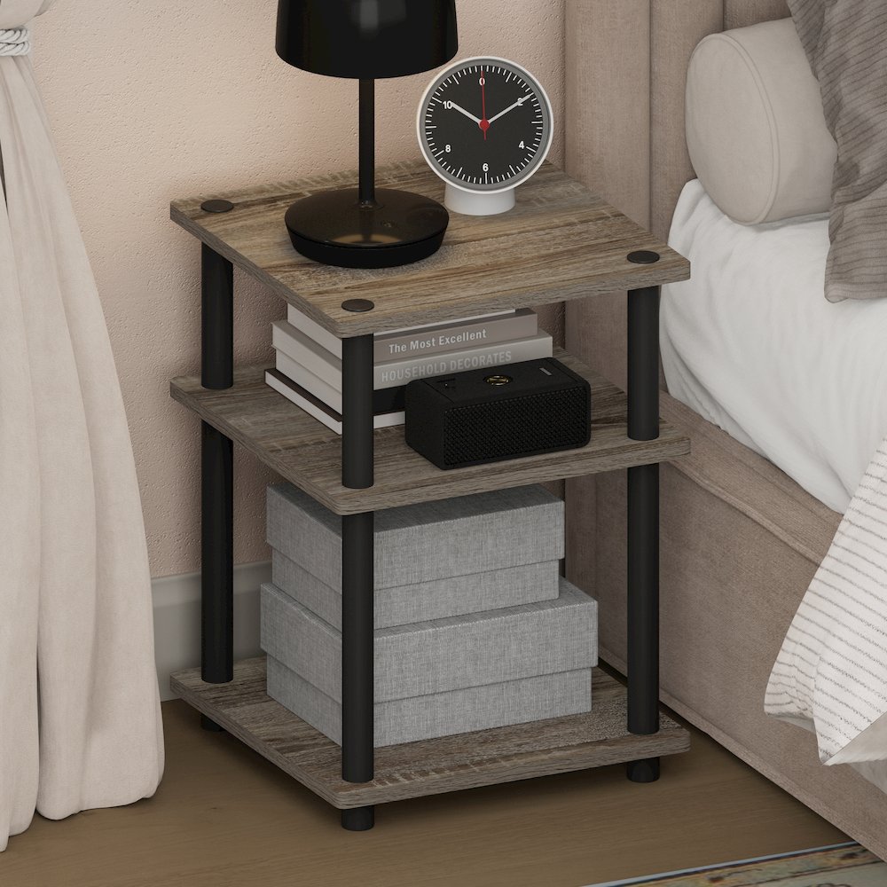 TURN-N-TUBE Night Stand, 3-Tier Nightstand, French Oak. Picture 2