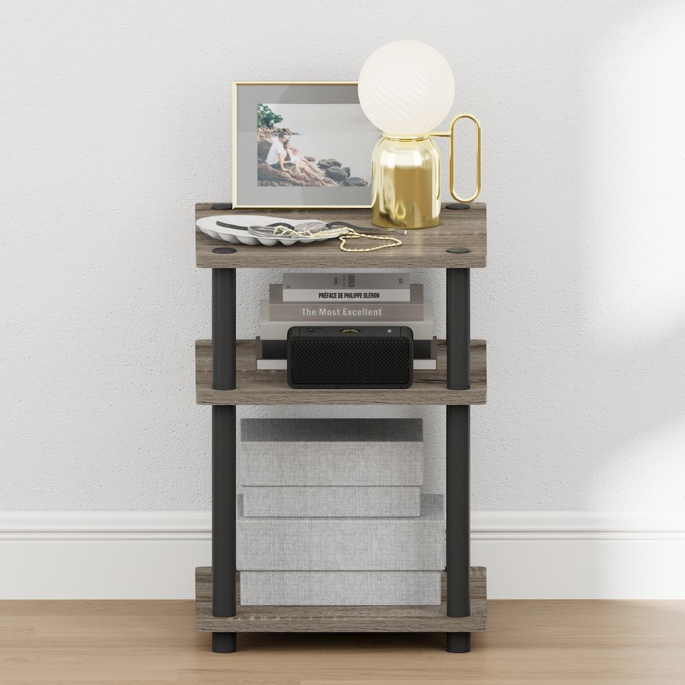 TURN-N-TUBE Night Stand, 3-Tier Nightstand, French Oak. Picture 4
