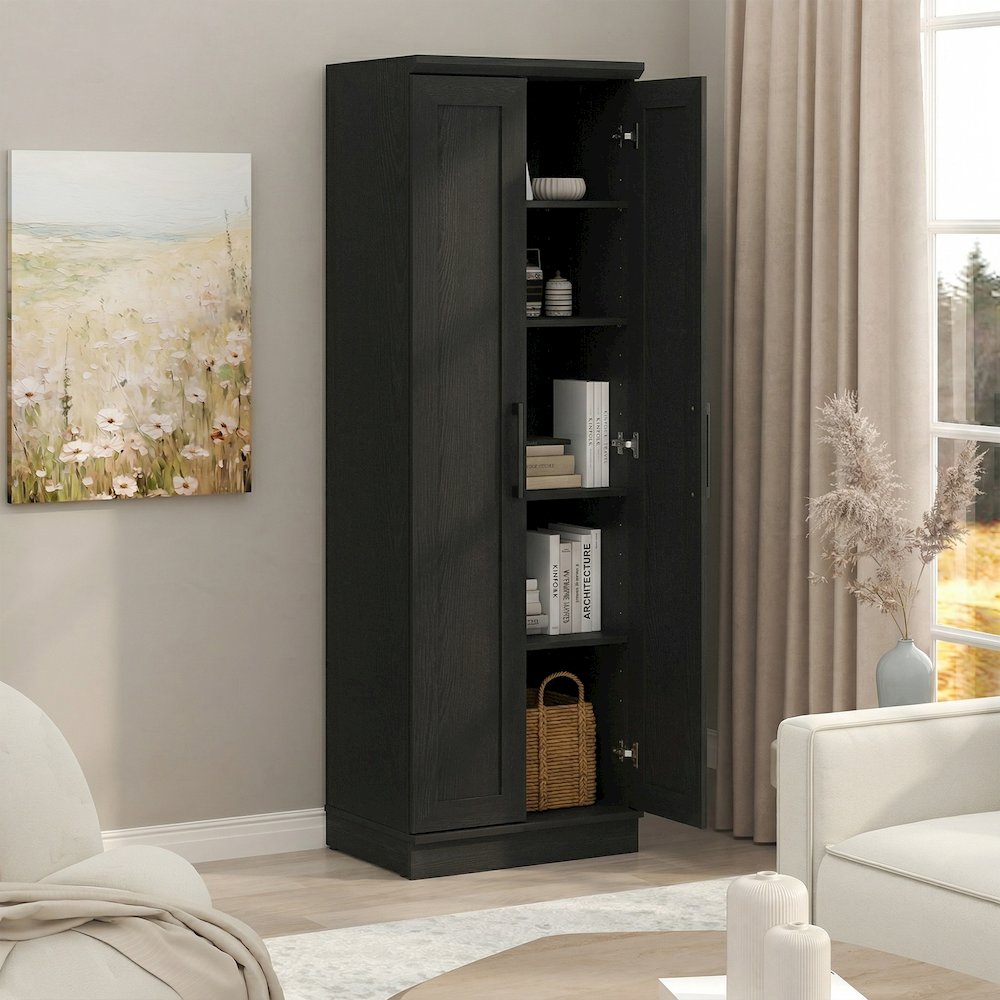 ROBIN Storage Cabinet, 5-Tier Pantry Cabinet with Adjustable Shelves. Picture 2