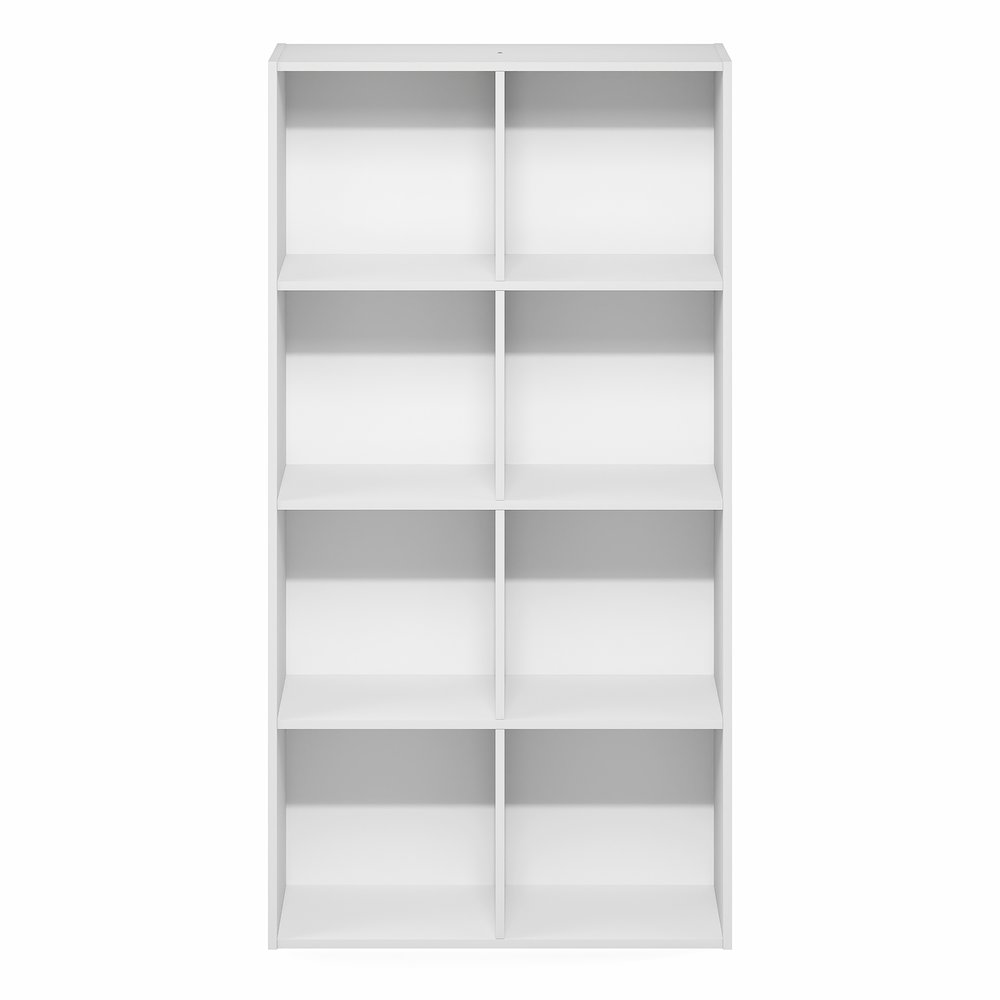 LUDER Book Shelf, 8-Cube Bookshelf, Bookcase with Open Shelves, White. Picture 3