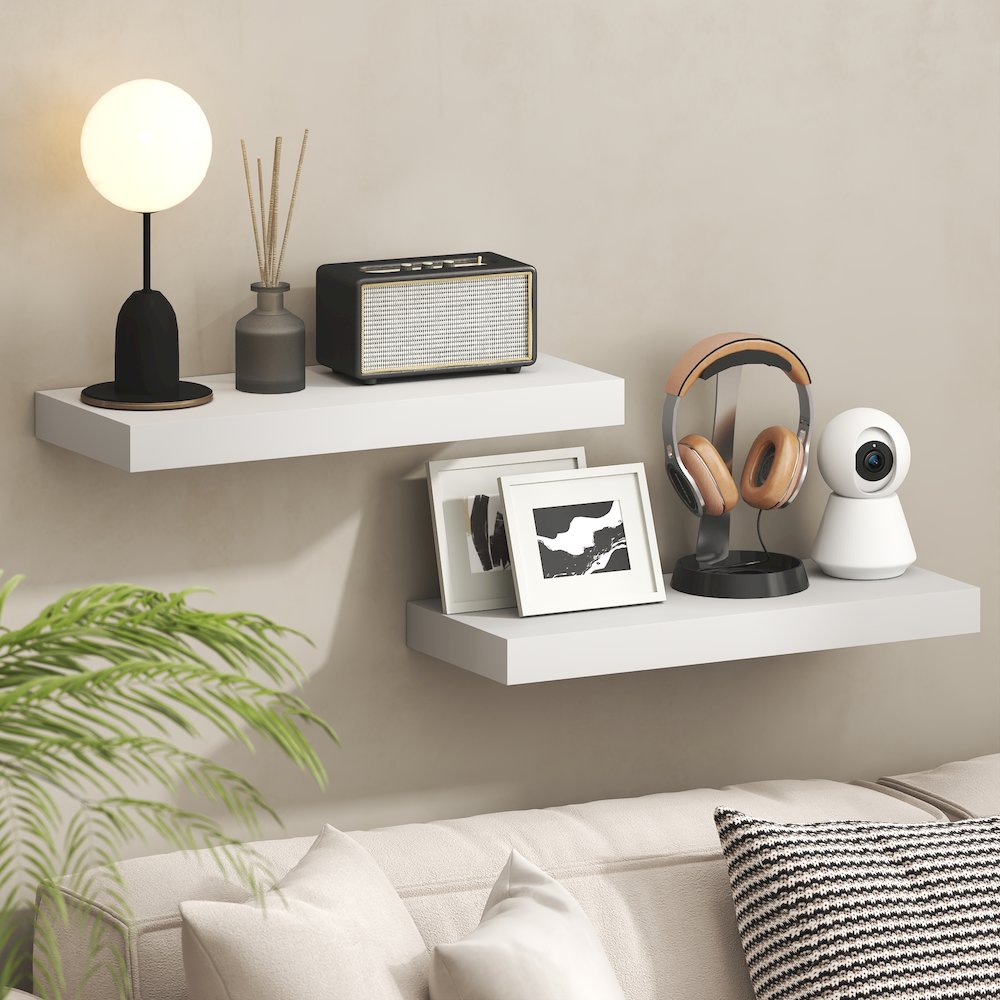 TANNA Floating Shelves for Wall Set of 2, 9 x 24 Wall Shelf. Picture 2