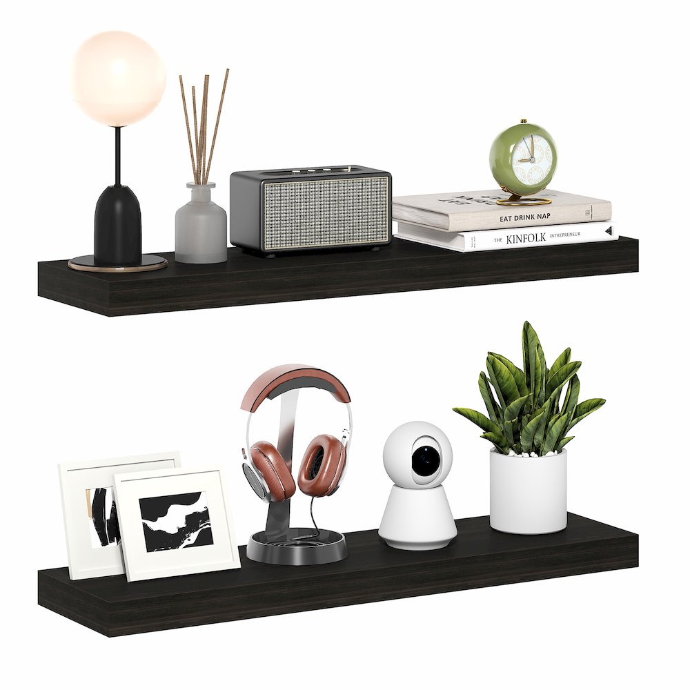 TANNA Floating Shelves for Wall Set of 2, 9 x 35 Wall Shelf. Picture 3
