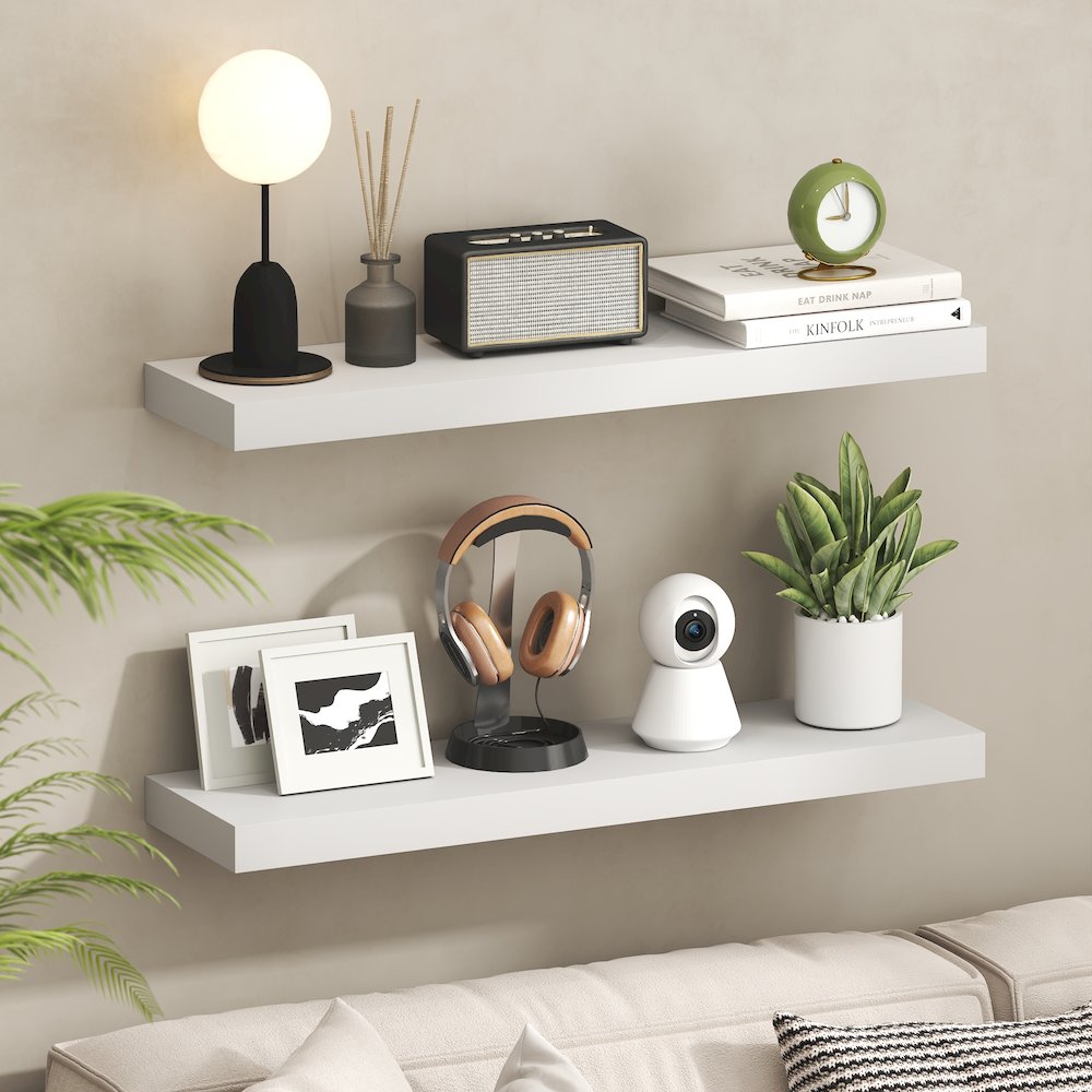 TANNA Floating Shelves for Wall Set of 2, 9 x 35 Wall Shelf. Picture 2