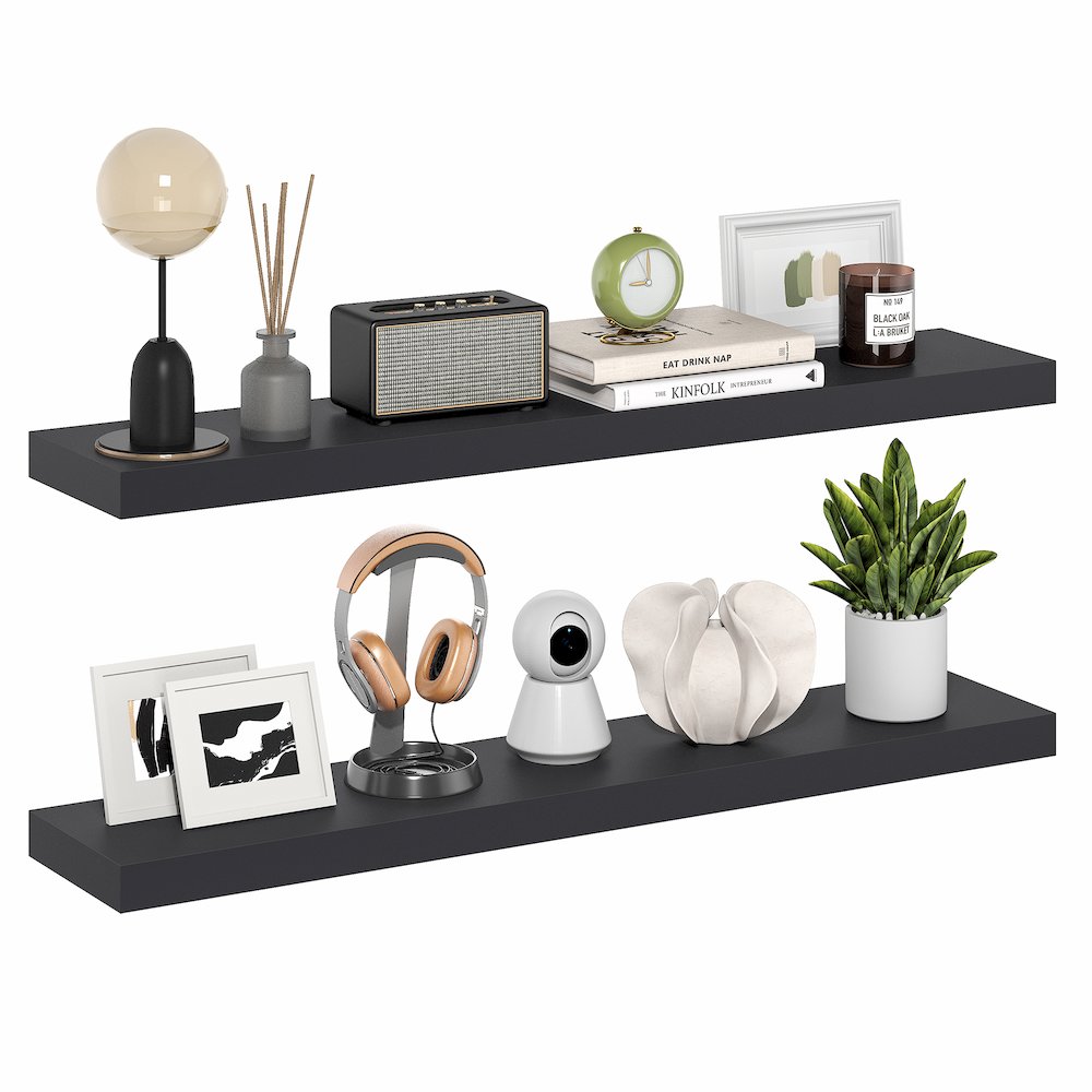 TANNA Floating Shelves for Wall Set of 2, 9 x 47 Wall Shelf. Picture 3