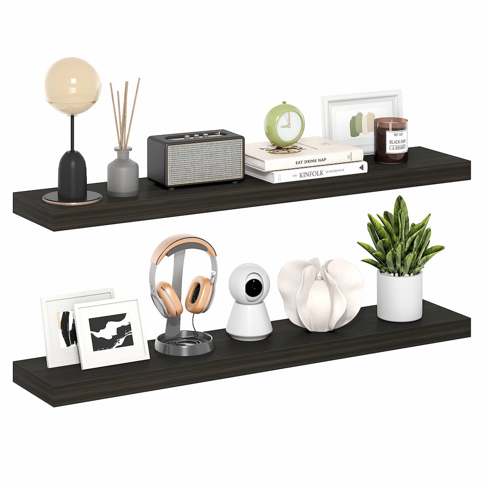 TANNA Floating Shelves for Wall Set of 2, 9 x 47 Wall Shelf. Picture 3
