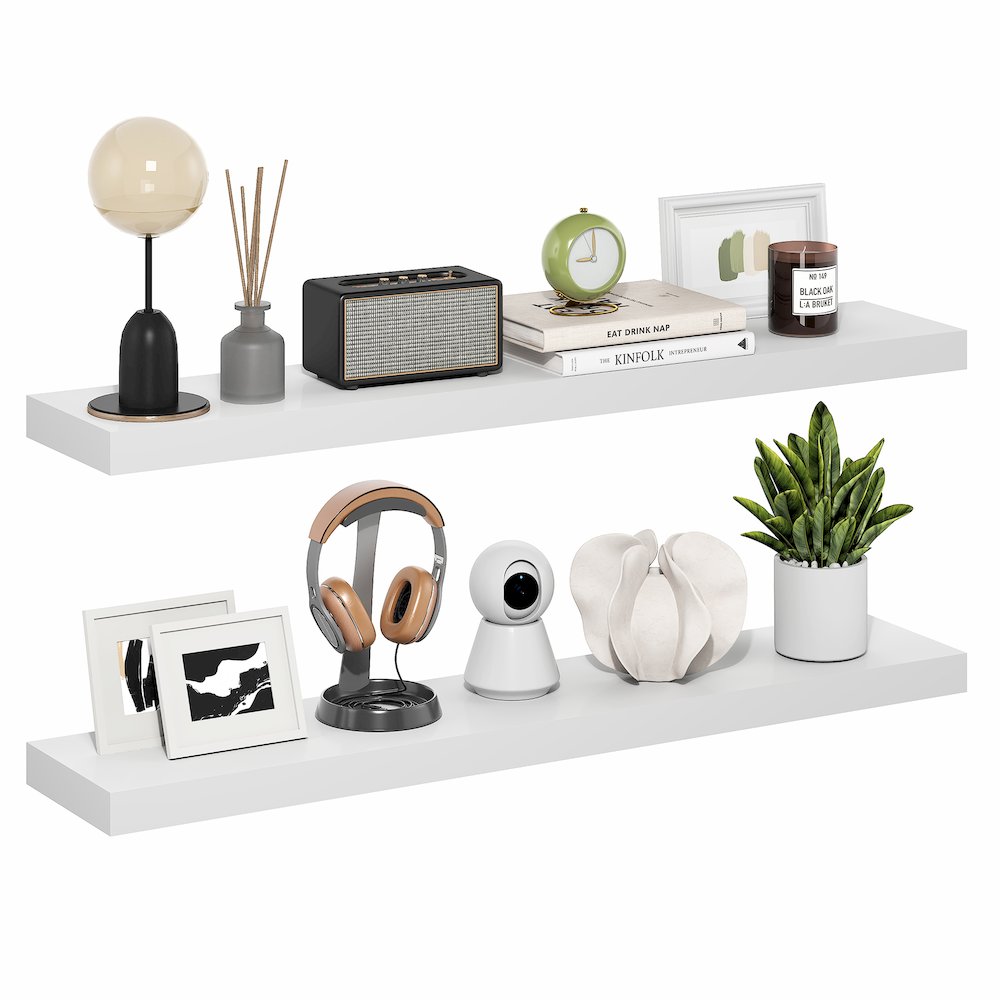 TANNA Floating Shelves for Wall Set of 2, 9 x 47 Wall Shelf. Picture 3