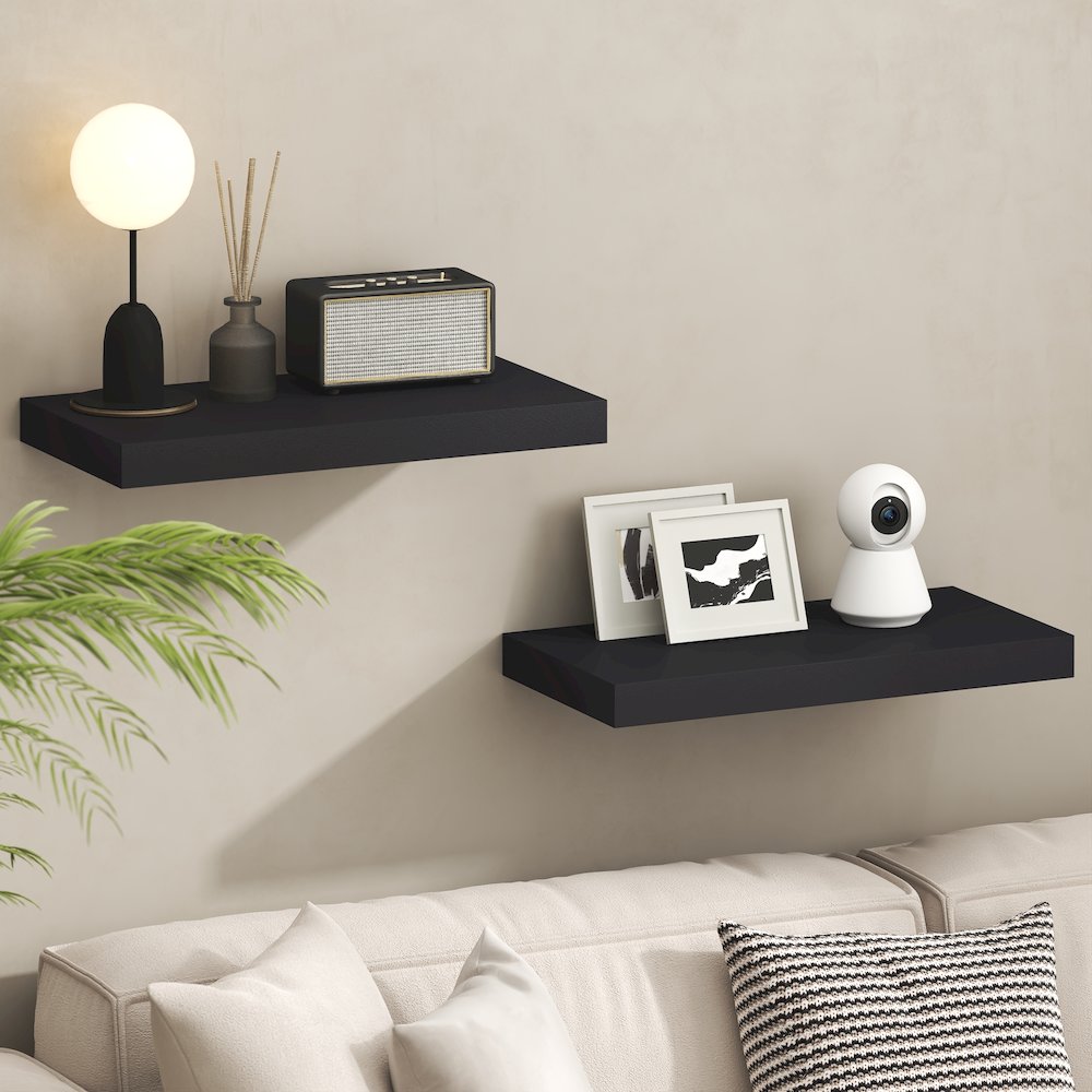 TANNA Floating Shelves for Wall Set of 2, 12 x 24 Wall Shelf. Picture 2