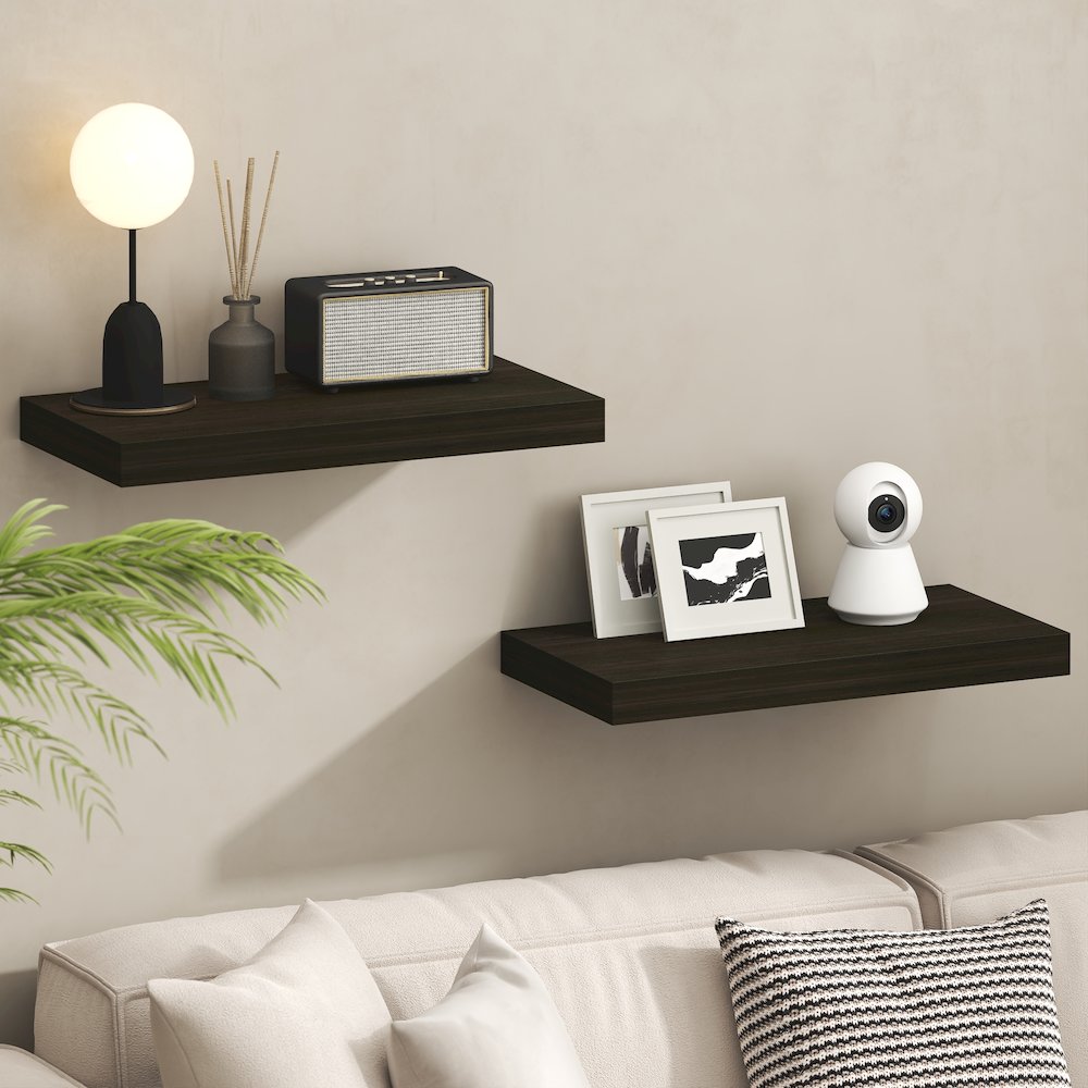 TANNA Floating Shelves for Wall Set of 2, 12 x 24 Wall Shelf. Picture 2