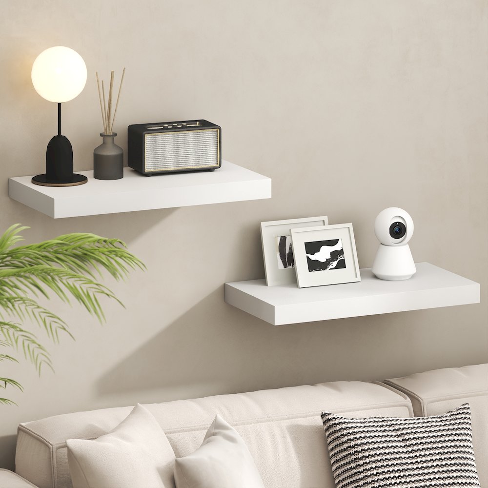 TANNA Floating Shelves for Wall Set of 2, 12 x 24 Wall Shelf. Picture 2