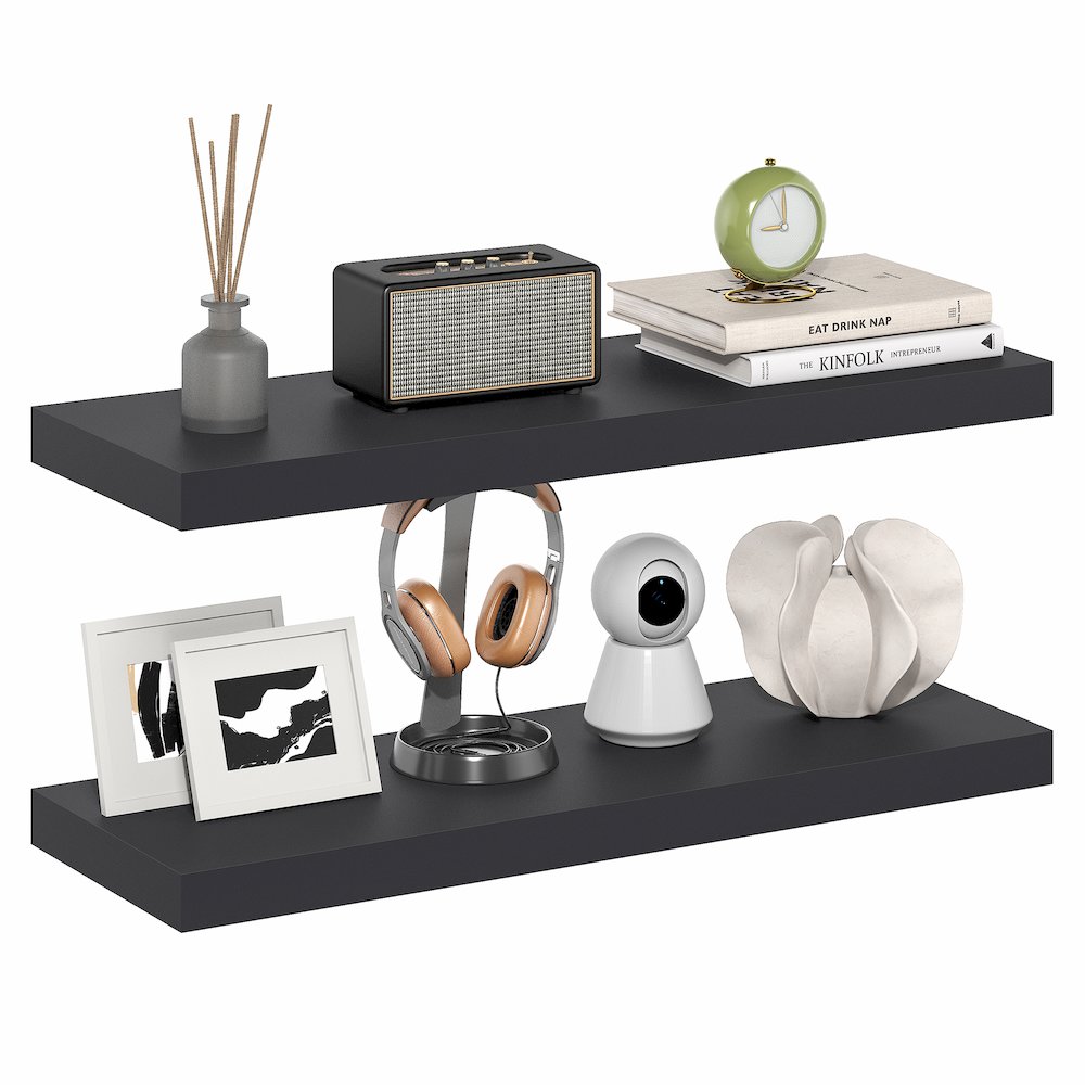 TANNA Floating Shelves for Wall Set of 2, 12 x 35 Wall Shelf. Picture 3