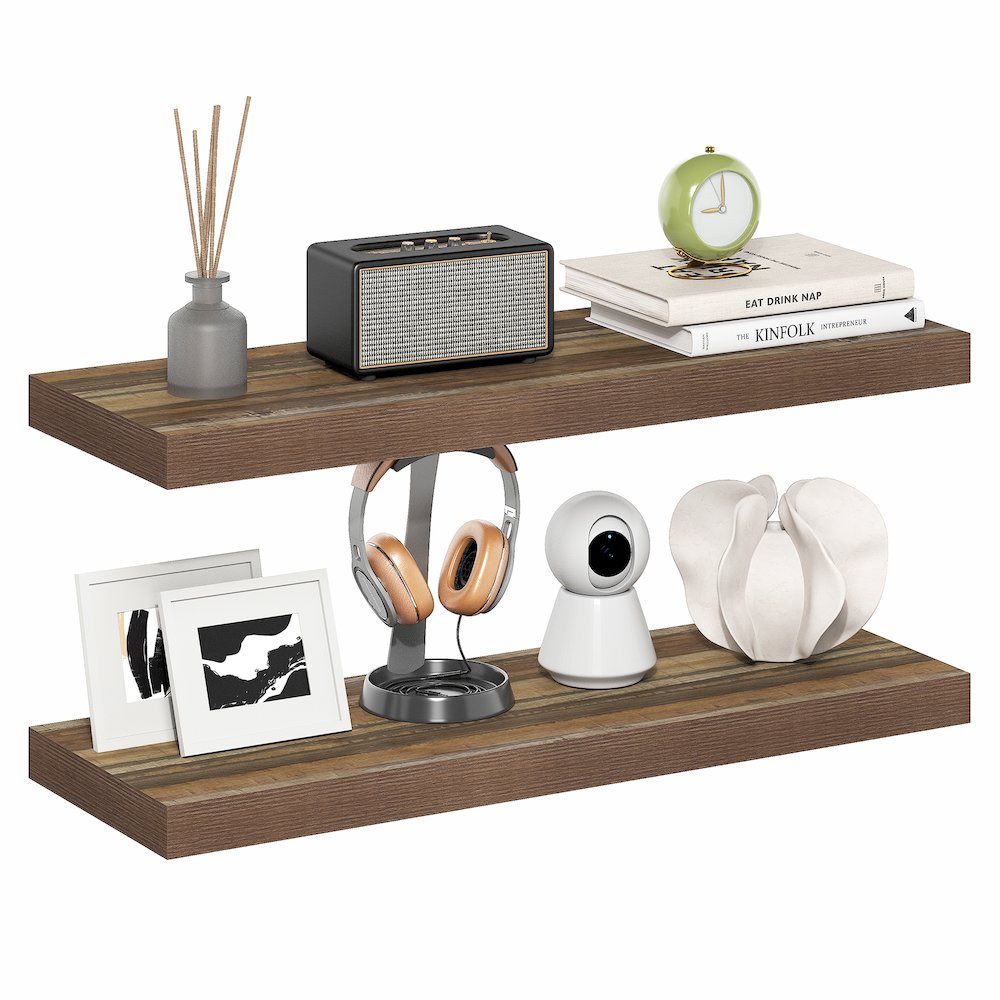 TANNA Floating Shelves for Wall Set of 2, 12 x 35 Wall Shelf. Picture 3