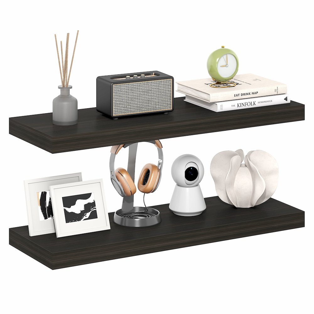 TANNA Floating Shelves for Wall Set of 2, 12 x 35 Wall Shelf. Picture 3