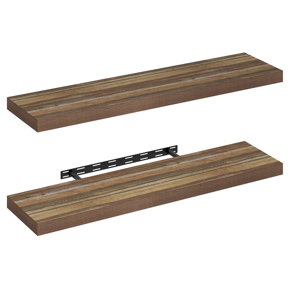 TANNA Floating Shelves for Wall Set of 2, 12 x 47 Wall Shelf, 2-Inch Thick Shelf. Picture 5