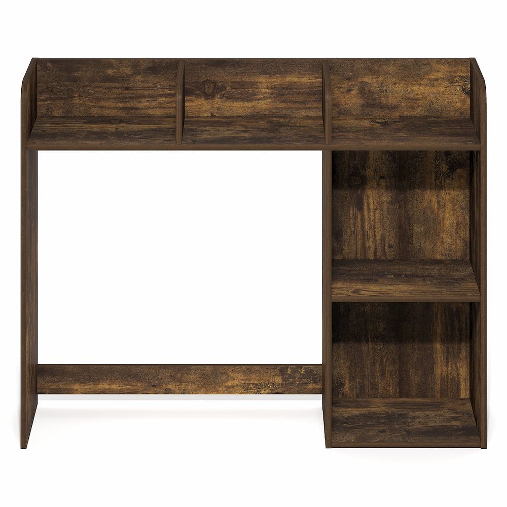 BASIC Desk Shelf, 5-Shelf Desktop Hutch, Amber Pine. Picture 3