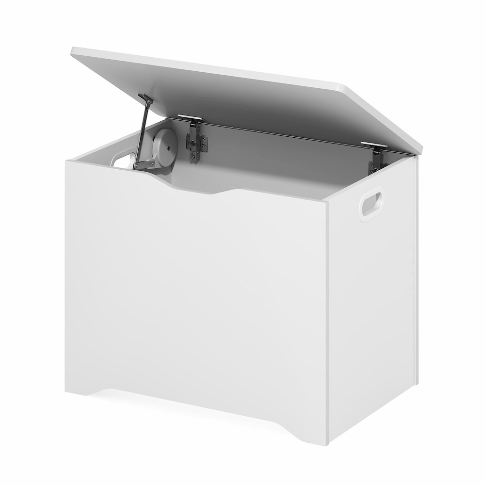 BASIC Storage Chest, Storage Bench with Safety Hinged Soft Closed Lid, White. Picture 7