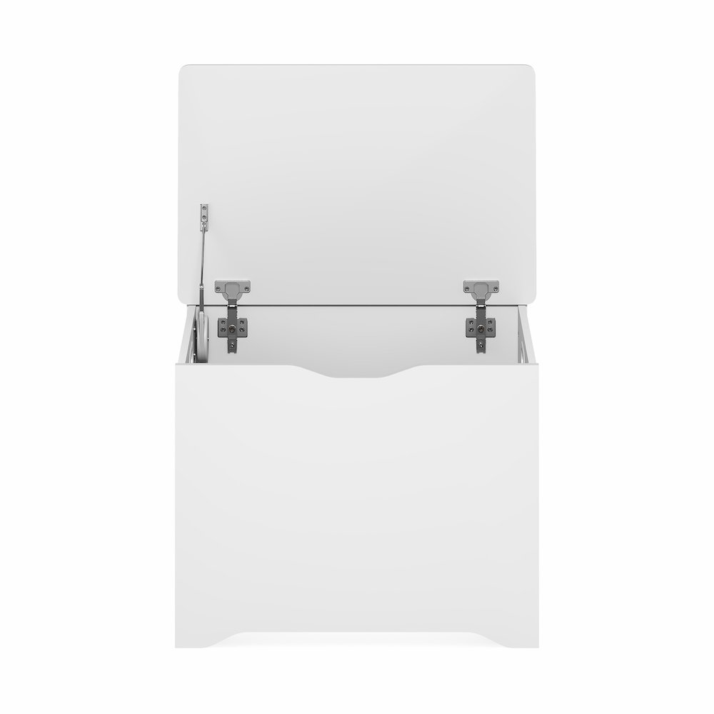 BASIC Storage Chest, Storage Bench with Safety Hinged Soft Closed Lid, White. Picture 3