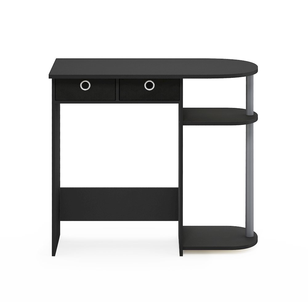 JAYA 32-Inch Black Entryway Table with 2 Fabric Drawers, Black. Picture 1