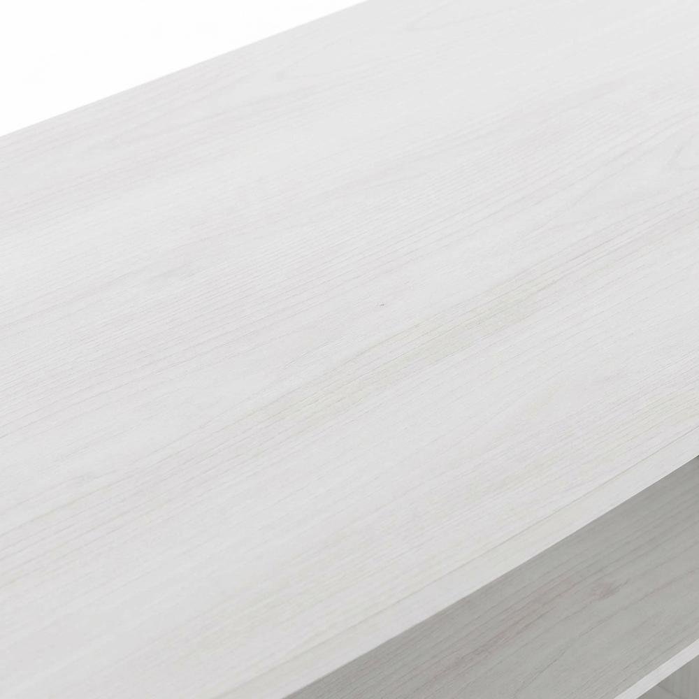 Stylish White Oak Entertainment Center for TVs Up to 55-In, Steel Tubes. Picture 5