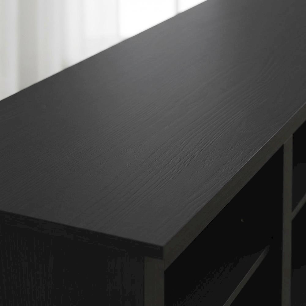 Wood TV Entertainment Center for 65 Inch TV with Américo Finish and Storage. Picture 5
