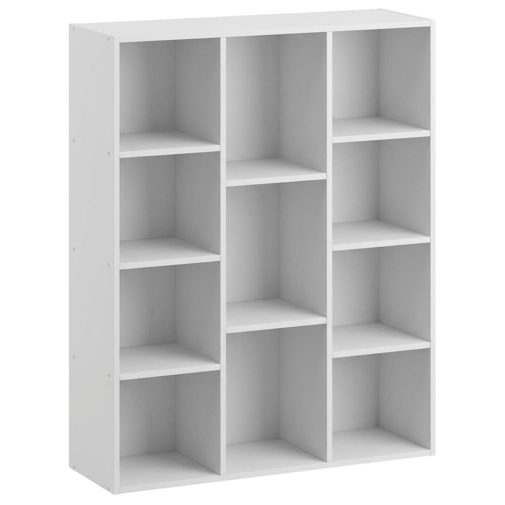 White 11-Cube Open Shelf Storage Organizer, 29 Inch Wide, Closet. Picture 4