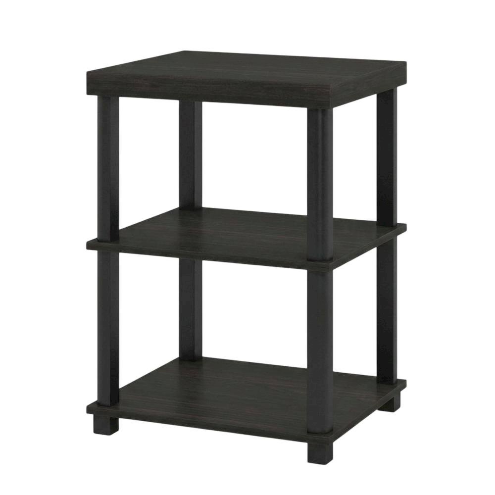 Espresso, End Side Table, Open Shelf, Quality Build. Picture 1