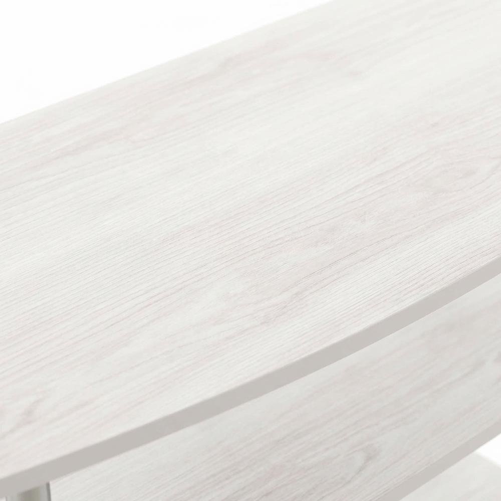 White Oak 4-Tier TV Stand with Wood Store Display for up to 46-inch Screens. Picture 5
