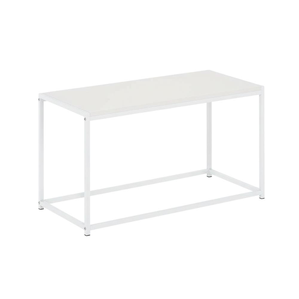 White Coffee Table With Sleek Modern Design For Living Room. Picture 1