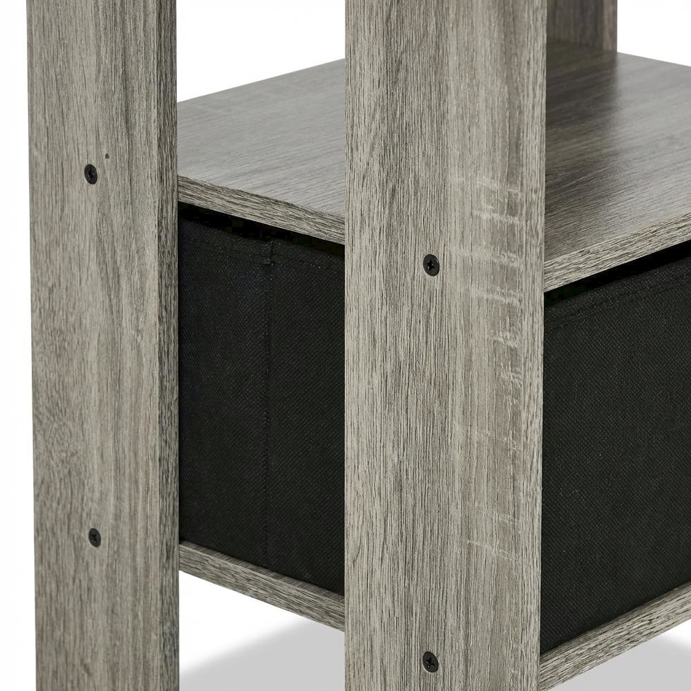 Wooden End Table Night Stand, Set of Two with Modern Design. Picture 6