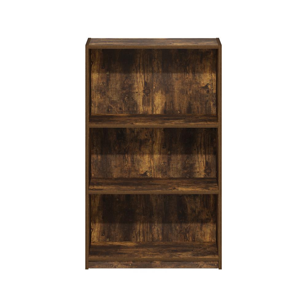 JAYA Simple Home 3-Tier Adjustable Shelf Bookcase, Amber Pine. Picture 3