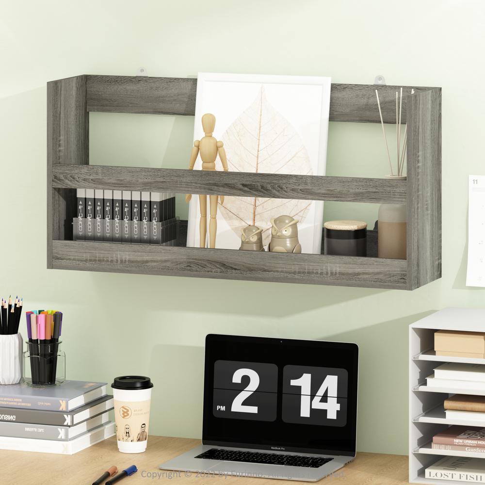 Furinno Hermite Multipurpose Wall Mounting Storage Shelf, French Oak. Picture 6
